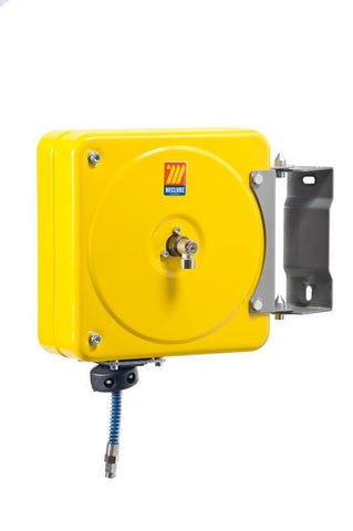 075-4301-211 - Closed hose reel varnished swivelling for air-water 20 bar Mod. CS-300 with polyurethane blue hoses 11+1.5M 8x12