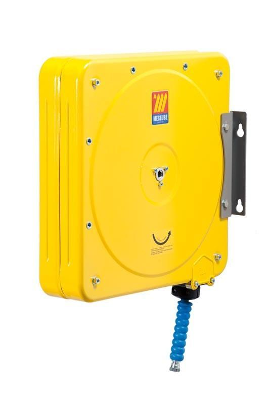 074-4504-210 - Closed hose reel varnished fixed for water 150°C 200 Mod. CF-500 with synthetic rubber hoses no trace blue 1SC 10M 5/16"