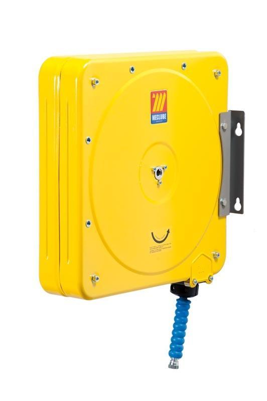 074-4504-318 - Closed hose reel varnished fixed for water 150°C 200 Mod. CF-500 with synthetic rubber hoses no trace blue 1SC 18M 3/8'"