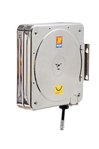 074-5502-318 - Closed hose reel stainless steel AISI 304 fixed for air-water 20 bar Mod. CFX-500 with hose 18M 3/8"