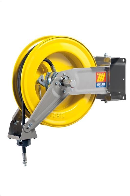 071-1207-110 - Automatic hose reel varnished swivelling for grease 600 bar Mod. S-400 with hose 10M 1/4"