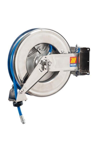 071-2301-320 - Stainless steel automatic hose reel AISI 304 swivelling for air-water 20 bar Mod. SX-460 with hose 20M 10x14