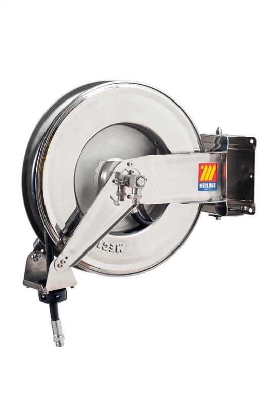 071-2302-320 - Stainless steel automatic hose reel AISI 304 swivelling for air-water 20 bar Mod. SX-460 with hose 20M 3/8"