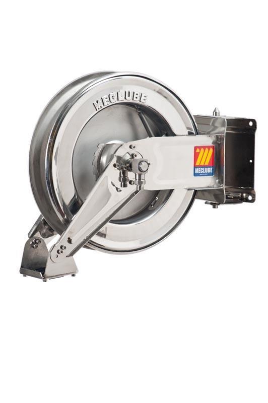 071-2205-300 - Stainless steel automatic hose reel AISI 304 swivelling for water 150°C 400 bar Mod. SX-400 without hose