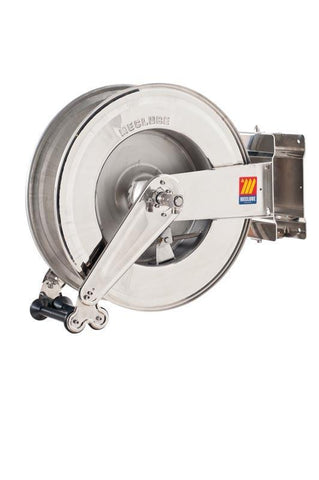 071-2508-600 - Stainless steel automatic hose reel AISI 304 swivelling for diesel 10 bar Mod. SX-550 95 l/min without hose