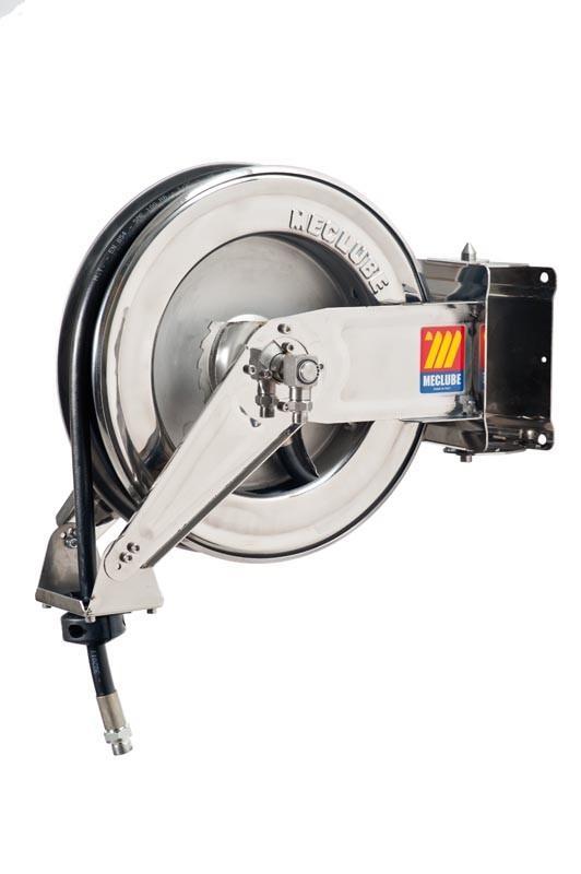 071-2209-410 - Stainless steel hose reel AISI 304 swivelling for antifreeze - windscreen - adblue 20 bar Mod. SX-400 hose 10M 1/2"