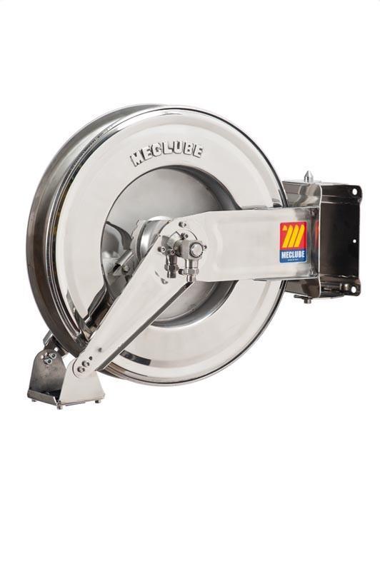 071-2305-300 - Stainless steel automatic hose reel AISI 304 swivelling for water 150°C 200 bar Mod. SX-460 without hose