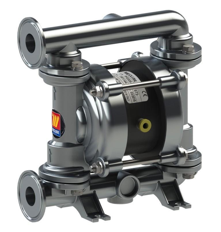 028-F035-AB2 - air operated double diaphragm pumps Mod.FOOD SS35 in stainless steel SS AISI 316 balls in ptfe